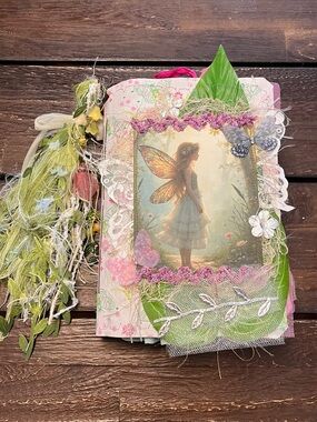 Fairy Junk Journal Silver Pink Boho Woodland Grungy Softcover 3 Signatures